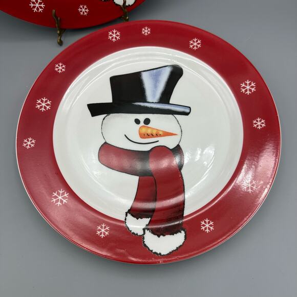Vintage Snowman Dinner Plates, Today's Living, Set of 4 - Picture 5 of 10